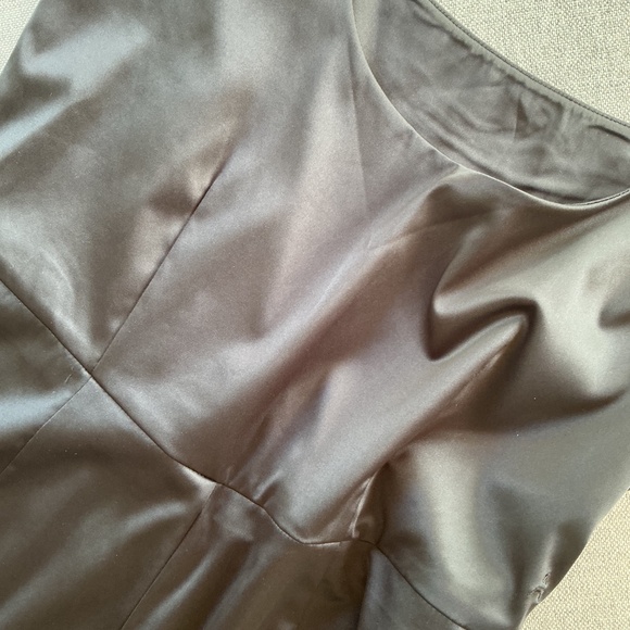 *Price Drop* NWOT ADAY midnight black stretch satin long haul jumpsuit - size M - Picture 6 of 7